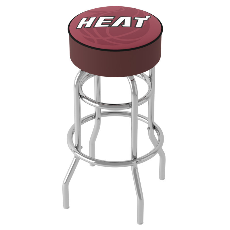 Swivel Upholstered Counter Stool with Metal Frame
