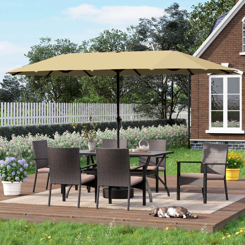 6 - Person Patio Dining Set with Rectangular Table , Cushions Included