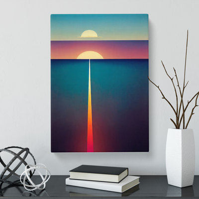 Plotinus Sunset Divisionism - Wrapped Canvas