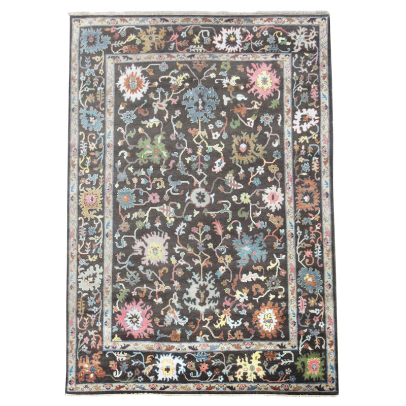 Tapis brun 10X14 Oushak