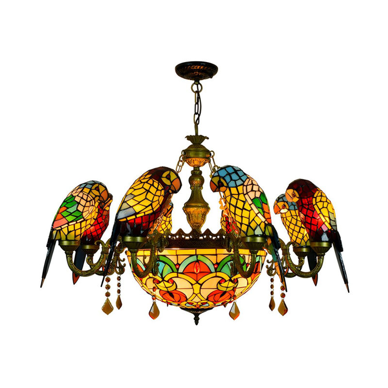 Luminaire suspendu perroquet 9 lumières