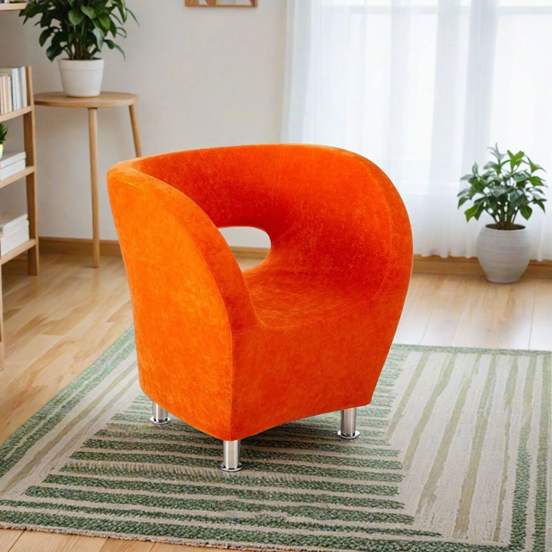 Fauteuil demi-tonneau Sarita, Orange