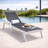Outdoor Patio Reclining Chaise Lounge with Wheels, Powder-Coated Aluminum Frame and Breathable Sling Mesh, Adjustable Backrest for Poolside and Deck Use-124823790-124823798