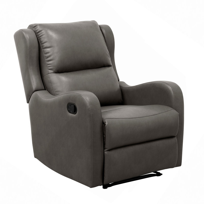 Fauteuil inclinable en similicuir rembourré 1pc, Gris