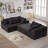 Upholstered Boneless Sectional Sofa With Pillows-564862115-541054497