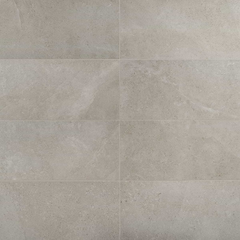 New Rock 12x24 Matte Porcelain Tile, Fumo Light Gray