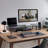 Dual-Monitor-Stand-Riser-For-Desk Adjustable Length 32-40 Inch,Large Desktop Computer Monitor Riser For 2 Screens,Desk Shelf Organizer Riser Stand For Computer/Laptop/PC/Printer/TV Black