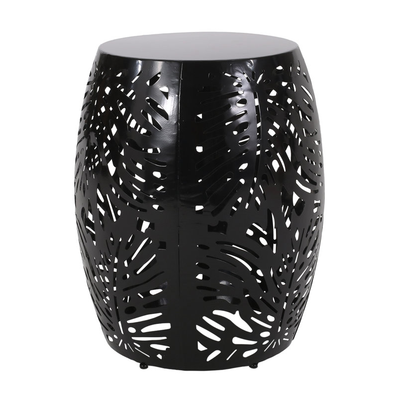 Metal End Table, Black