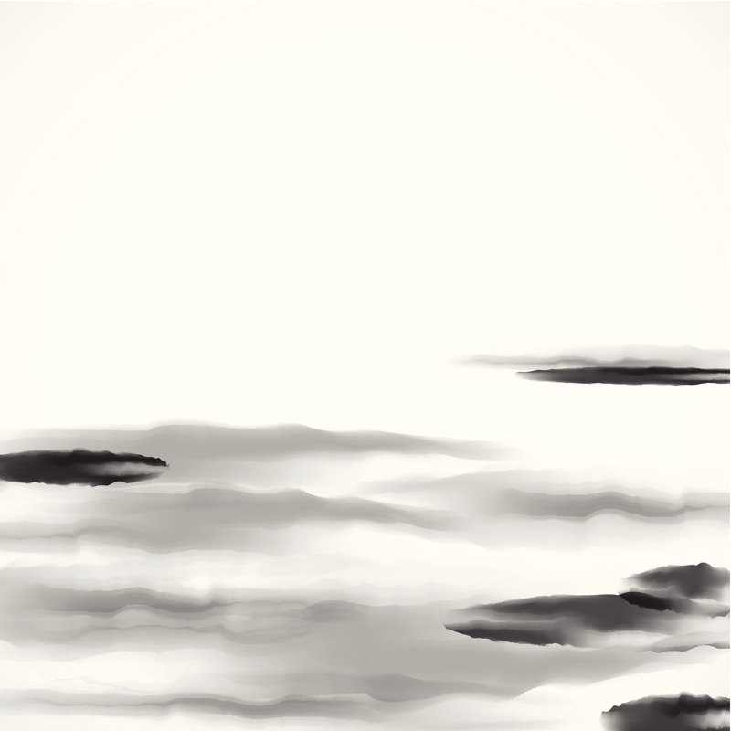 Abstract Black And White by Shuoshu - Wrapped Canvas Print, 30cm H x 30cm W