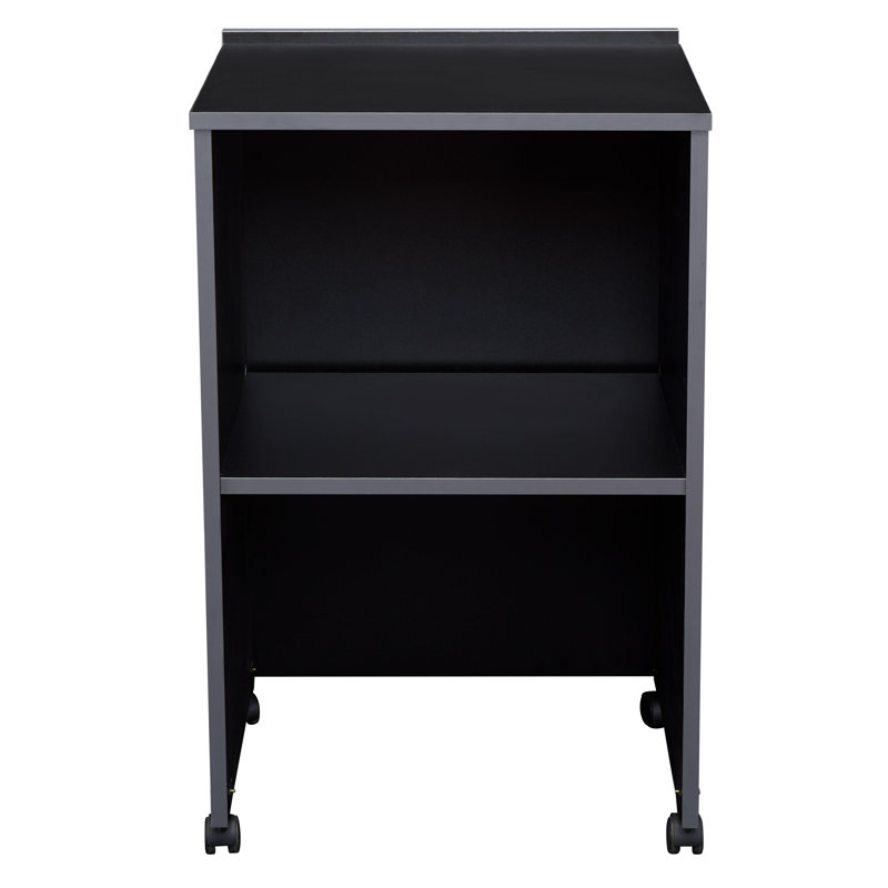 Oklahoma Sound® AV Cart/Lectern Base, Black, Black
