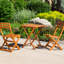 Eucalyptus bistro à l'huile naturelle - offre une assise extérieure confortable 3 finitions, résistantes et