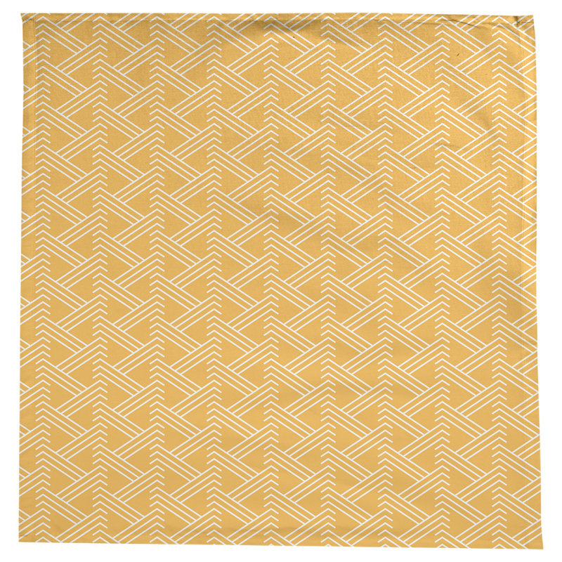 Classic Zig Zag Tablecloth, Yellow/White