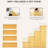 Dog And Cat Stairs, Up To 22 Lbs, Natural Frame With Slip Cushion Cover Pet Steps For Mobility Issues Pets, Pad
