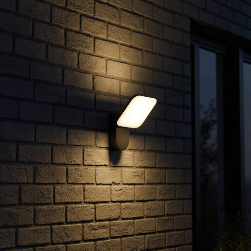 UltraBeam 12 Watt Square Black LED External Wall Lamp