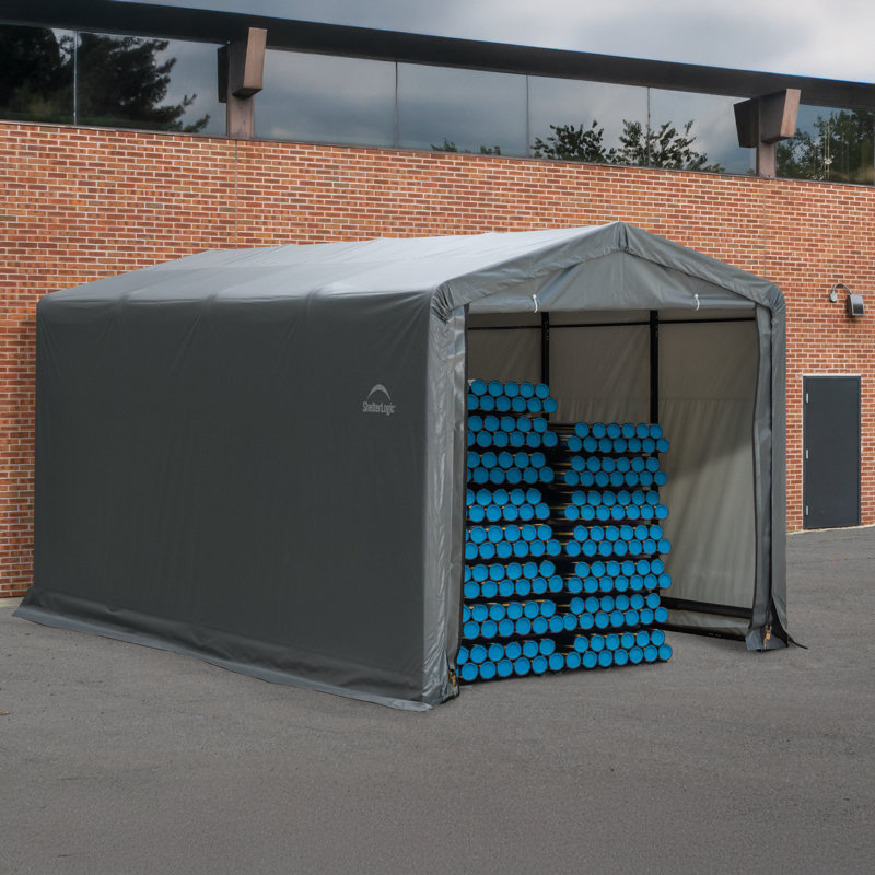 ShelterTube Wind and Snow-Load Rated Garage, 10x18x10 Grey
