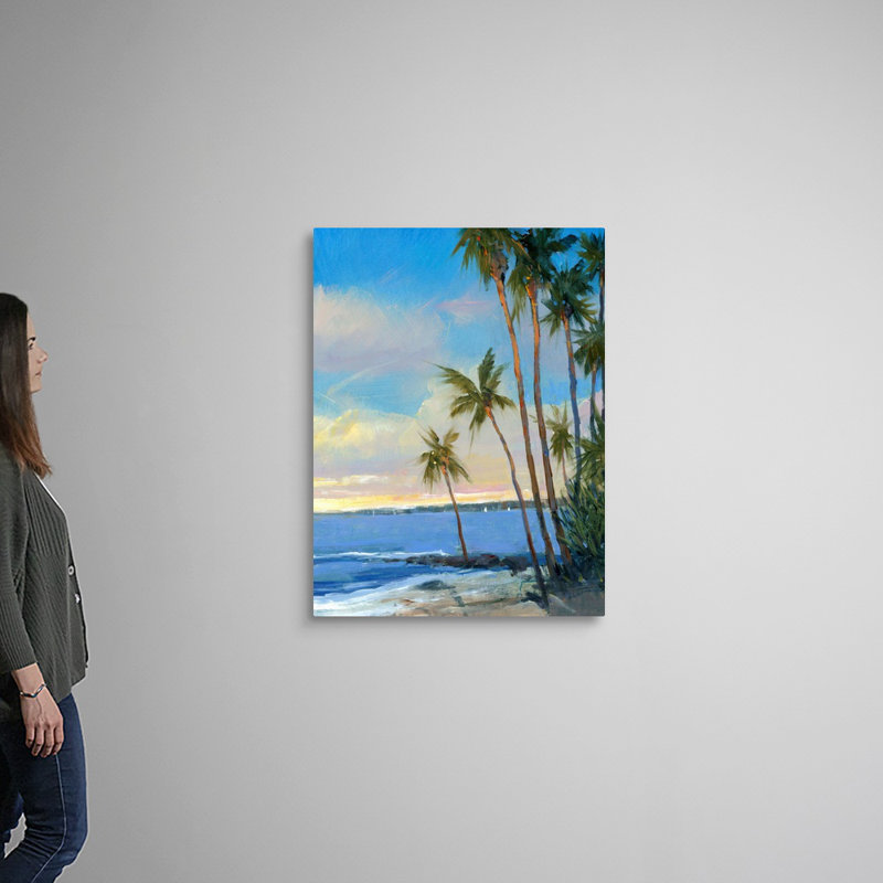 «Tropical Breeze I», art mural sur toile, Toile tendue, H 40 po x l 30 po x P 1,25 po