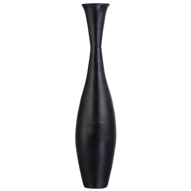 Modern Decorative Bamboo Floor Flower Vase For Living Room, Entryway Or Dining, Fill Up With Dried Branches Or Flowers, 43 Inch Blue