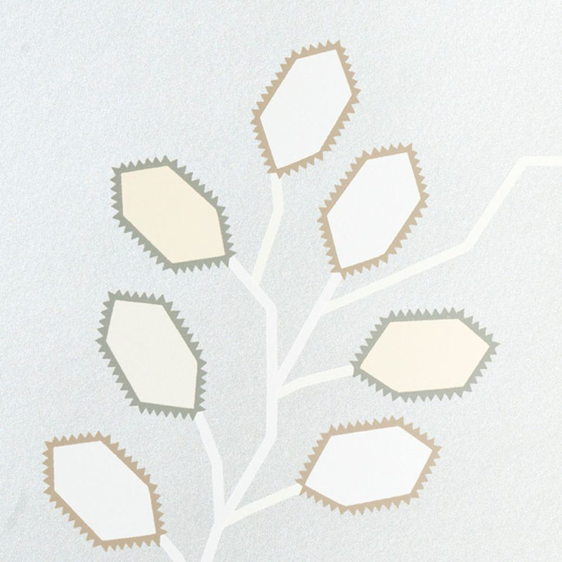 Papier peint Schumacher x Neisha Crosland, Blanc argenté