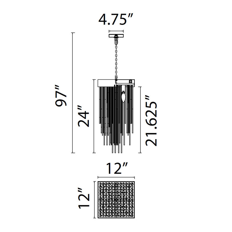Waterfall 4 - Light Chandelier