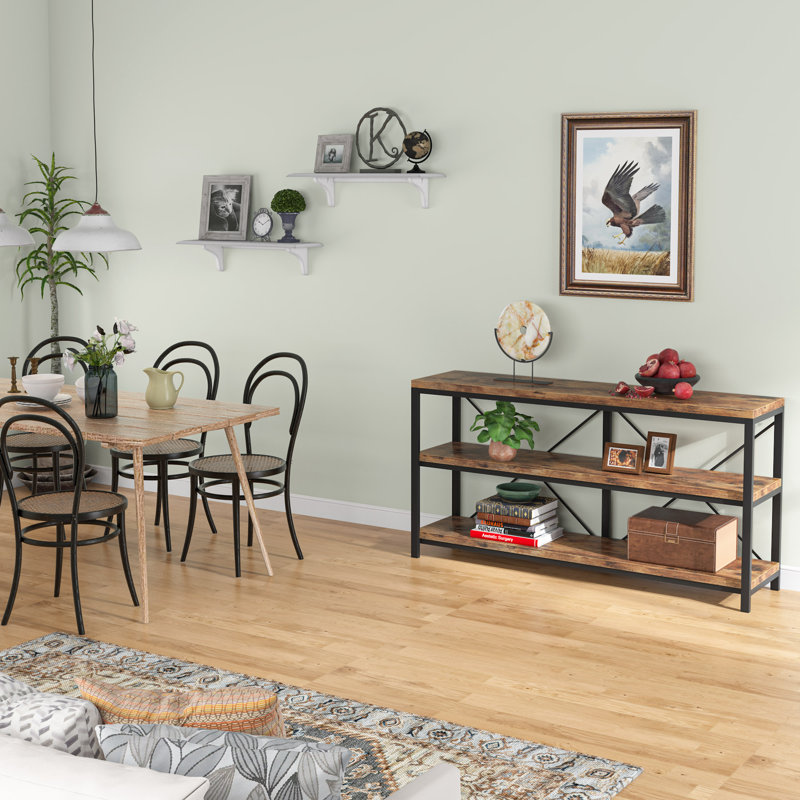 140cm Console Table, Rustic Brown