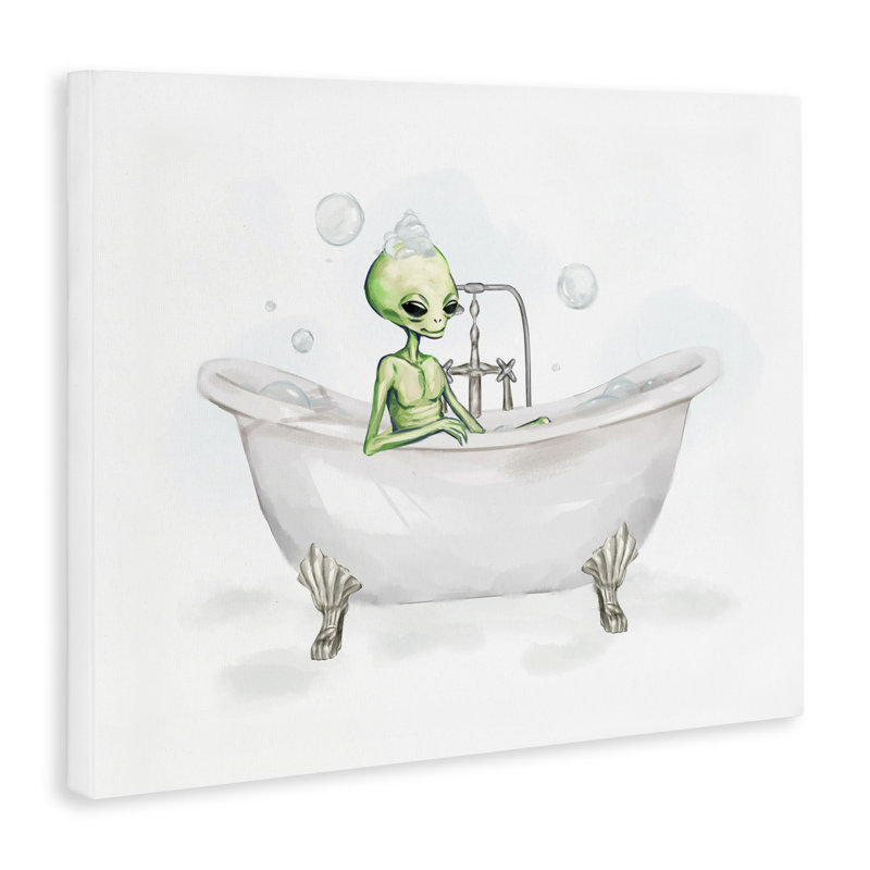 Alien Bubble Bath Canvas Wall Art by Ziwei Li, 16" H x 20" W