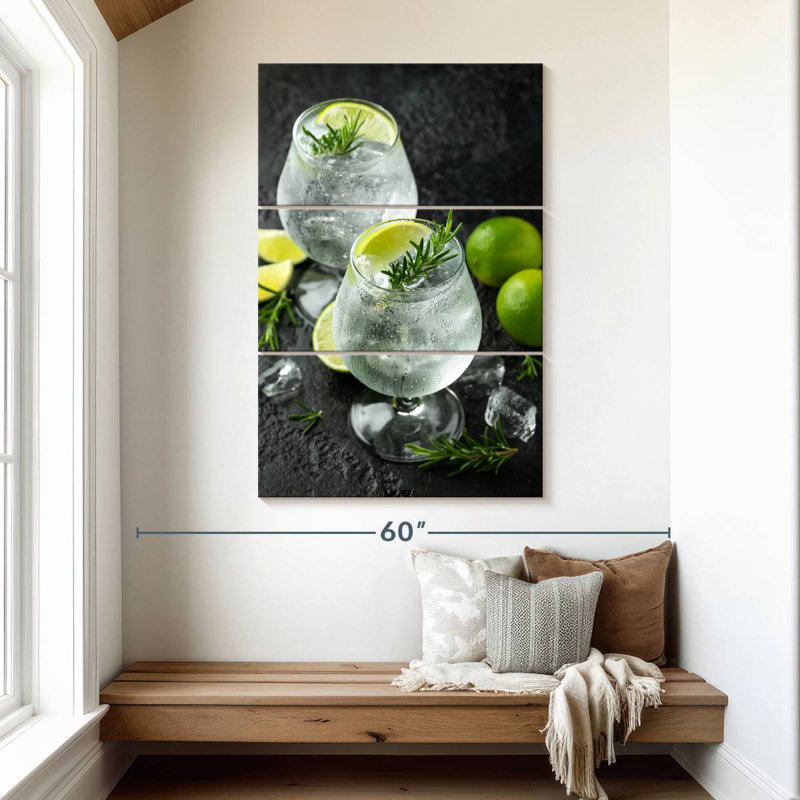 Yarlin Gin And Tonic Cocktails, 50" H x 32" W