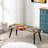 Red Poupart Lichtenstein's Lines Matrix - Abstract Upholstered Black Bench