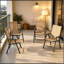 Chaises de jardin pliantes, chaises de salle à manger empilables, chaises pliantes d'extérieur, chaises de jardin (chaise 4 pièces)