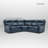 105" Leather Reclining Sectional, 3 Power Recliners, Adjustable Lumbar Support & Headrest-1457028173-1455023787