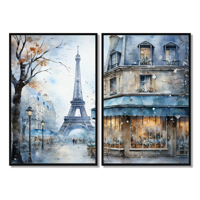 Grey Urban Parisian Street IV - Cityscapes Paris Canvas Wall Art