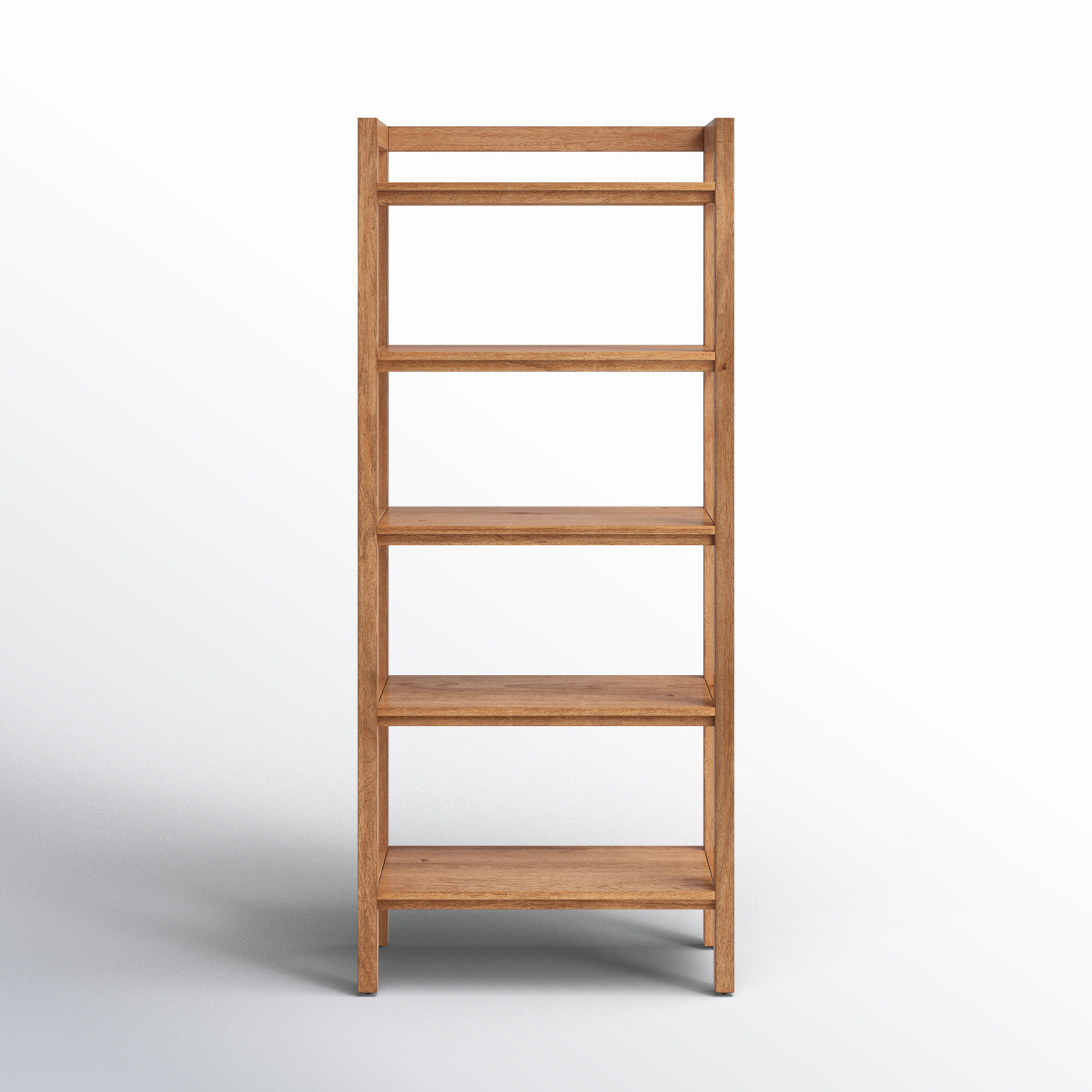 Stills Etagere Solid Wood Bookcase, 70" H x 30" W x 16" D, Mid Tone Honey