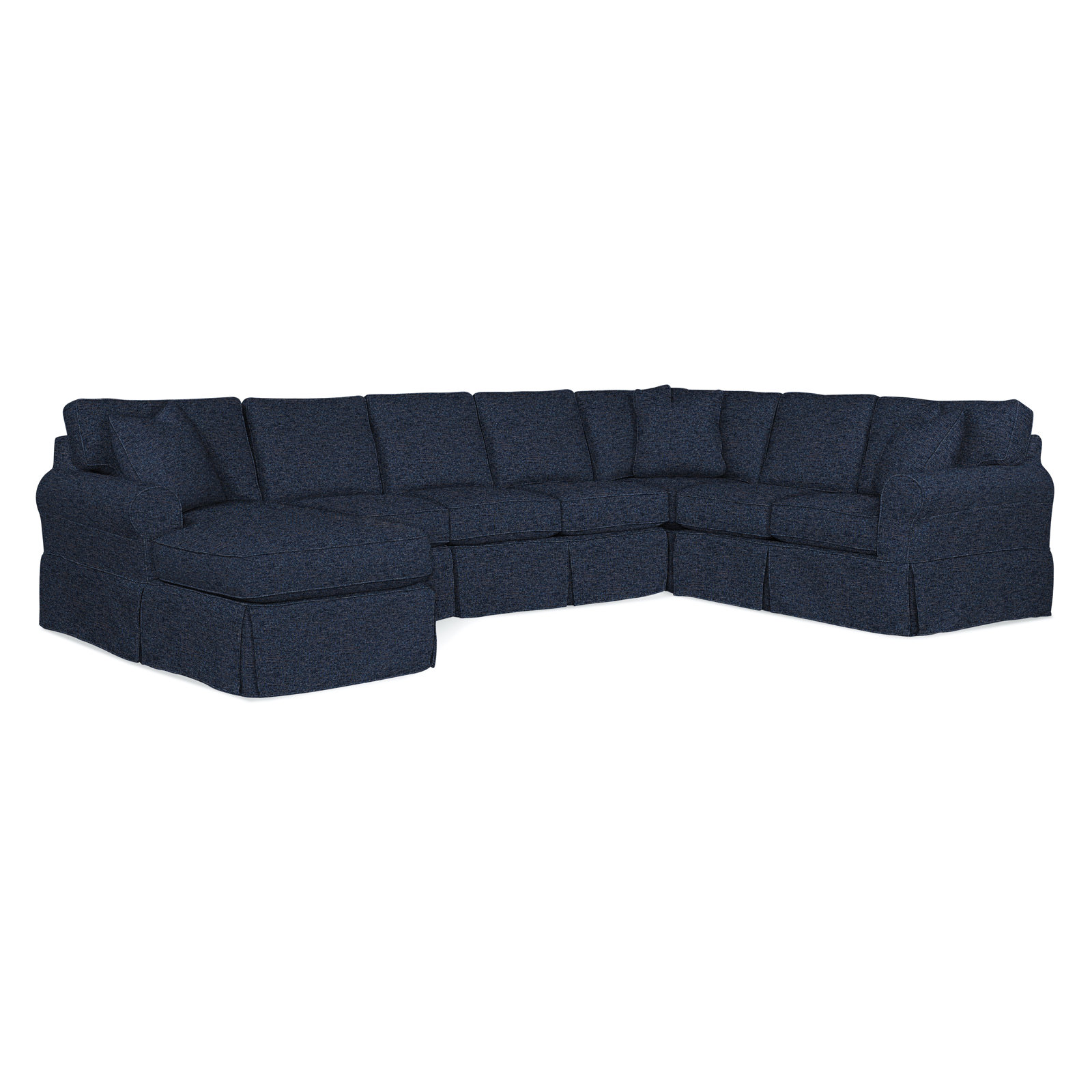 Bedford Upholstered Chaise Sectional, Basic Navy; 0317-61, Right Hand Facing