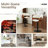 Adjustable Height Bar Stools With Fabric Seat Swivel Stool With Backrest For Kitchen Island, Bar, Home Pub​​-406839202-406743118