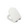 Croydex Wl610722H Telese D Shape Toilet Seat, White With Soft Close And Quick Release