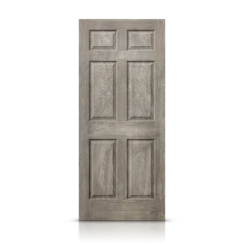 Porte standard à panneaux en bois manufacturé, 30 po x 80 po, gris