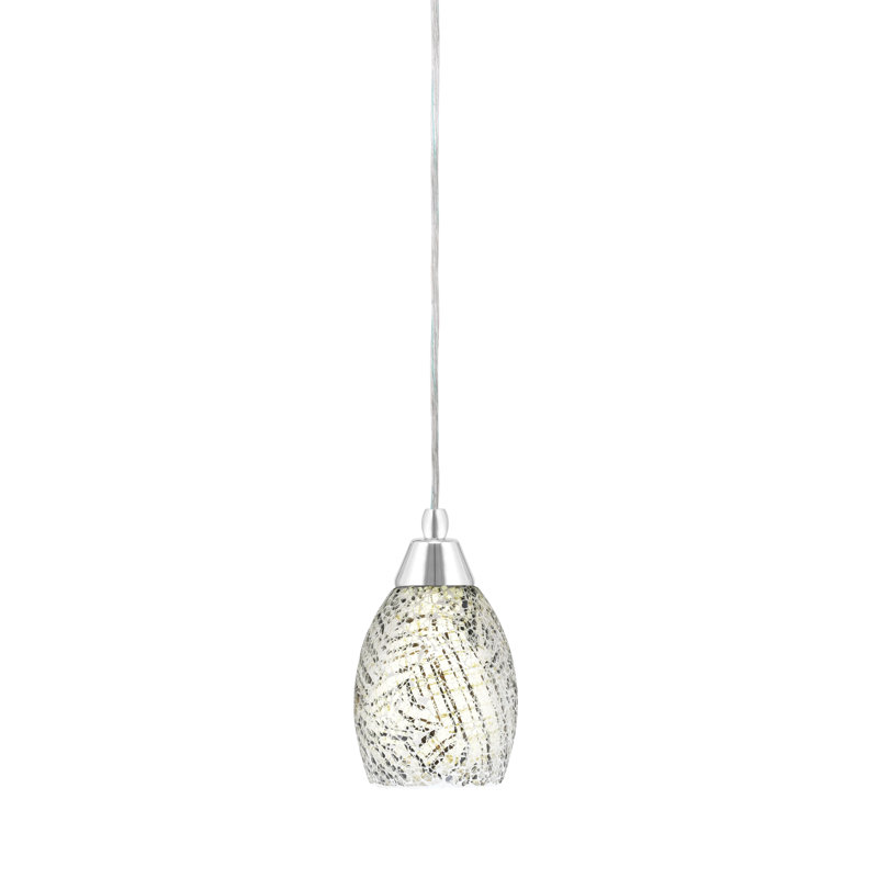 Mini-luminaire suspendu tout verre avec verre de fusion naturel de 5 po, Bronze huilé