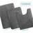 Aighan 3 Piece Ultra Soft and Absorbent Memory Foam Bath Rug Set with Non-Slip Backing-2072193404