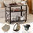 Carvajal Portable Outdoor Kitchen Island Grill Cart With Locking Wheels, Wood Looking Countertop And Handle