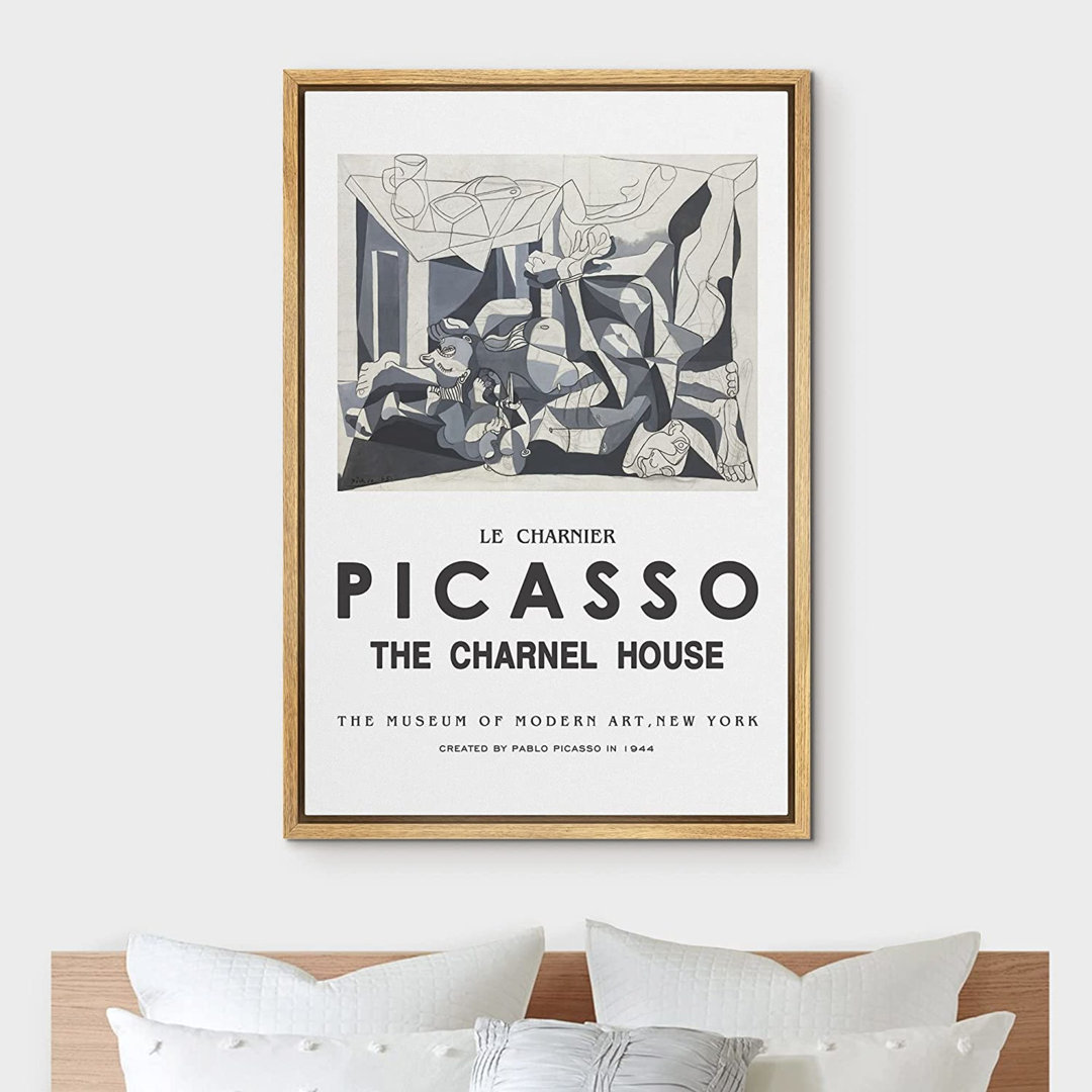 Classical Artwork " IDEA4WALL Canvas Print Wall Art The Charnel House By Pablo Picasso Historic Cultural Illustrations Fine Art Traditional Colorful Vintage For Living Room, Bedroom, Office " by Pablo Picasso IDEA4WALL 