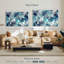 Fissures bleu sarcelle abstraites Avery-108109348
