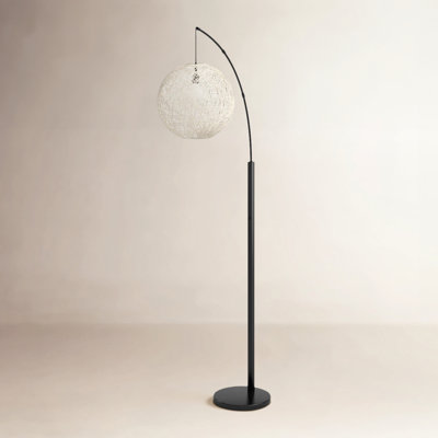 Aline 76.5'' Black Arched Floor Lamp