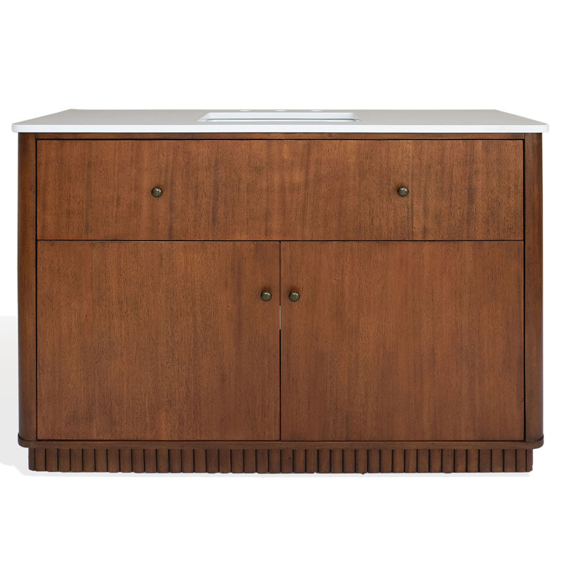 Meuble-lavabo Duncan à socle sculpté, 48"