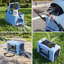 Poussette pliable pour animal de compagnie en un seul clic, poussette pour chien à 4 roues avec supports doubles amovibles, fenêtre en filet, laisse de sécurité