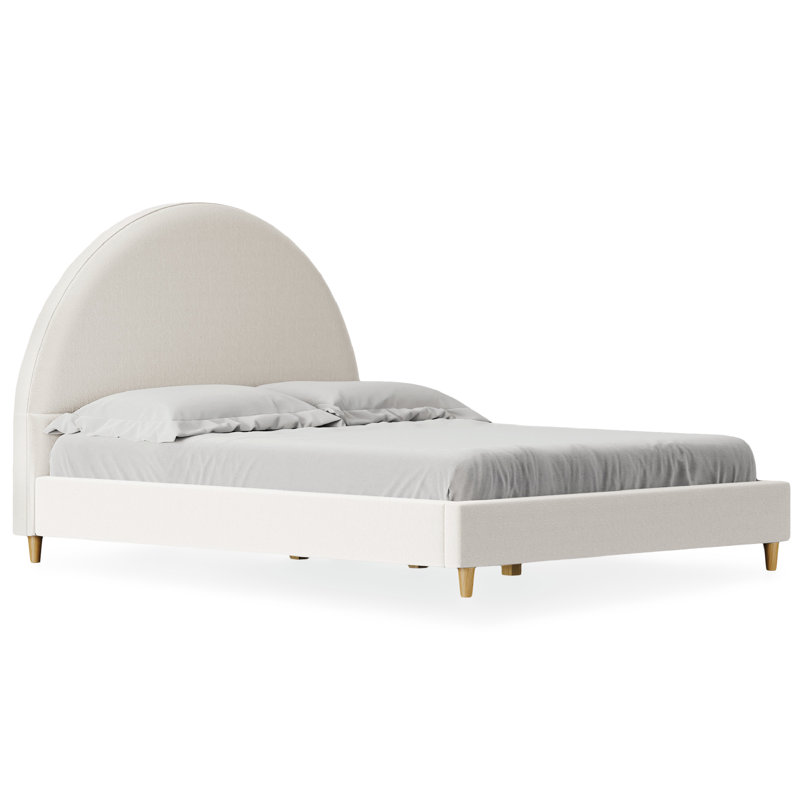 Base de lit tapissier Jodiel, Crème, Grand