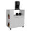 Chariot de cuisine avec tablette pour four à micro-ondes. Rangement ouvert. et armoire à deux portes-51200281