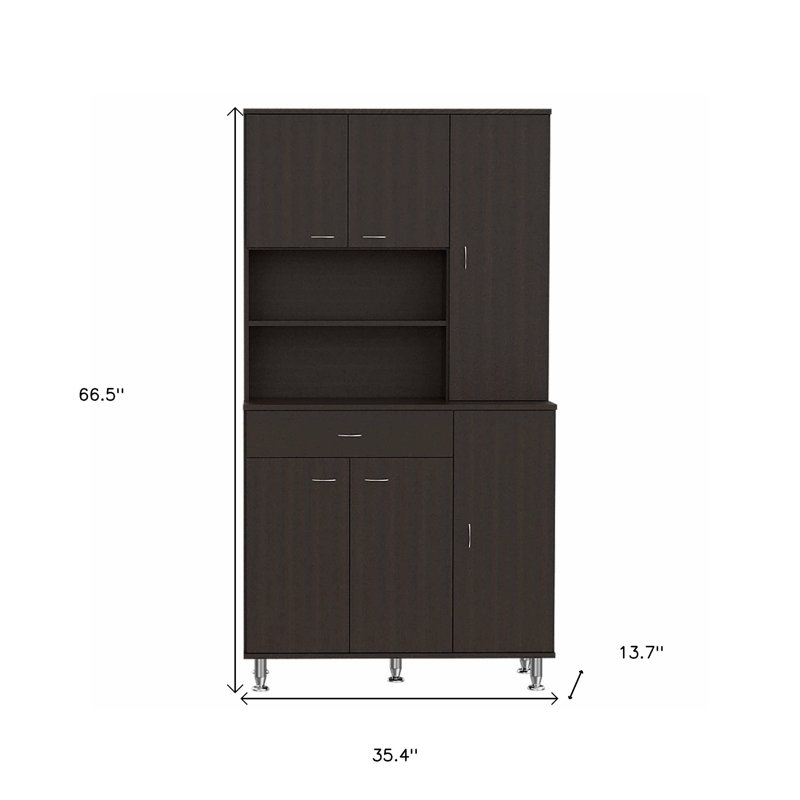 Garde-manger 67 po noir avec 67 tablettes