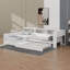 Lit plateforme simple en L avec lit gigogne et tiroir-439430670