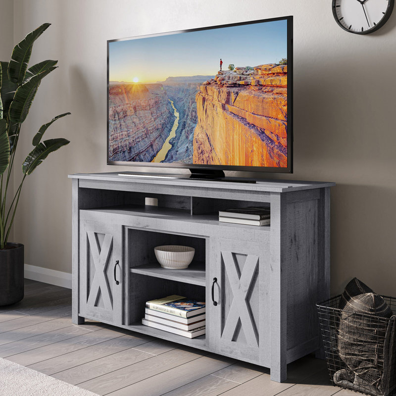 Bolton 47.65'' W TV Stand Media Console, Light Gray
