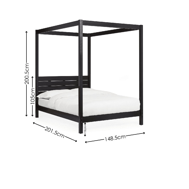 Colbourne Four Poster Bed, Double (4'6)