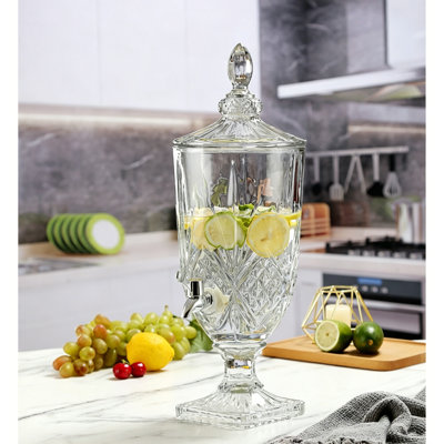 Sword Grass 102Oz Glass Beverage Dispenser